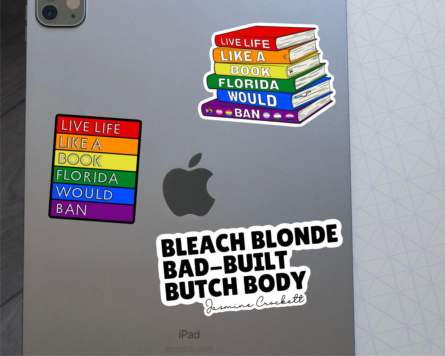 Live Life Like A Book Florida Would Ban sticker -  vinyl, weatherproof, meme sticker, nostalgia, lgbtqia+