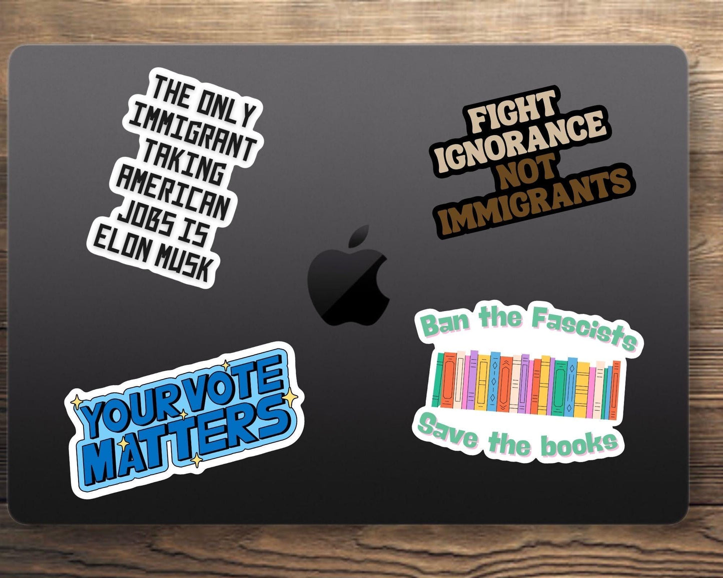 Fight Ignorance Not Immigrants - Immigration Support, Vinyl Sticker, Weatherproof, great for laptop, water bottles, tablet, phone