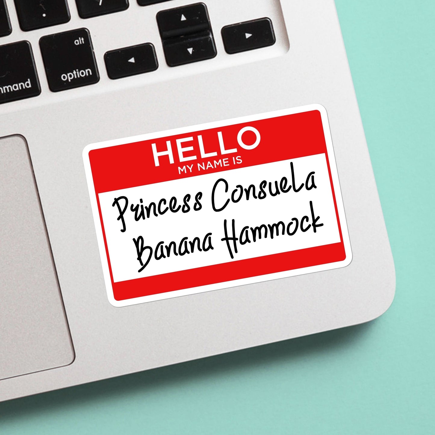 Princess consuela banana hammock sticker - phoebe buffay friends sticker, great for friends fans, water bottles, cases, gift for him and her