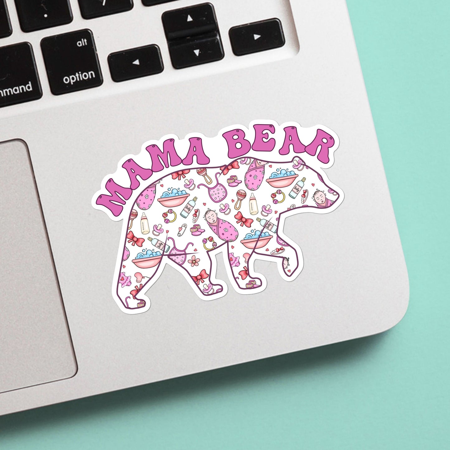 Mama bear girl mom  sticker - funny, mental health decal for laptop, water bottle, hydroflask, gift for him and her, mom, mama bear