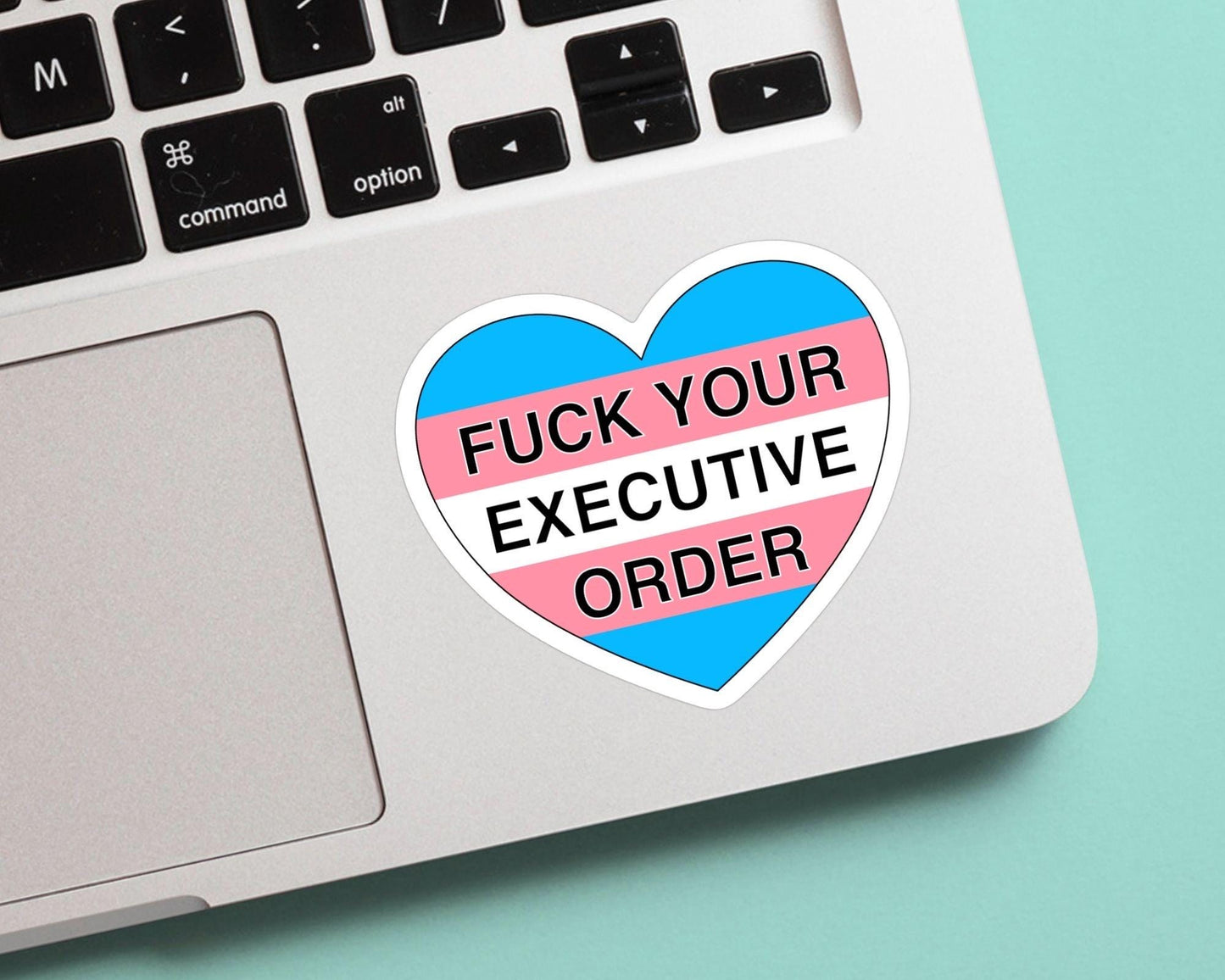 F*** Your Executive Order Heart Shaped Sticker | lgbtq+, diversity, equity, inclusion, social justice | high quality vinyl sticker