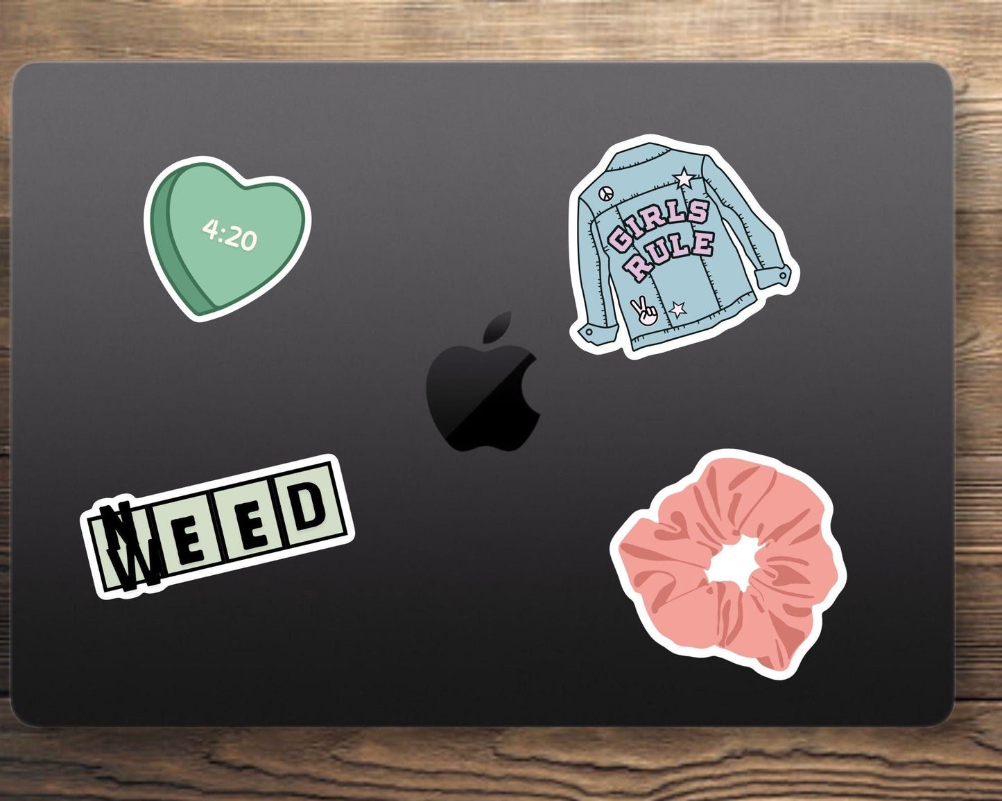 Girls Rule Denim Jacket - Daily affirmation, motivational quotes, inspirational, girl power, vinyl sticker, for laptop, gift for him and her