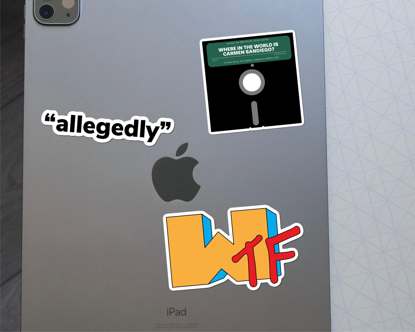 Allegedly Funny Quote Sticker - “Allegedly” decal, gift for him her mom dad nerd gamer, vinyl sticker for laptop, water bottle