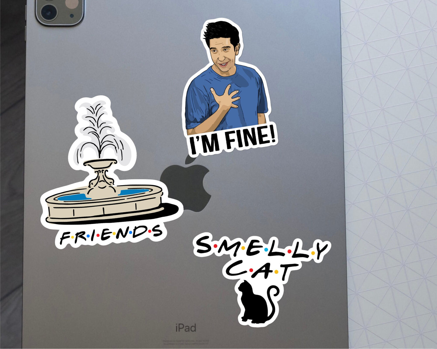 Friends Opening Fountain Sticker - funny sticker for friends fans  sticker, for laptop, cases, water bottle, hydroflask, gift for him her