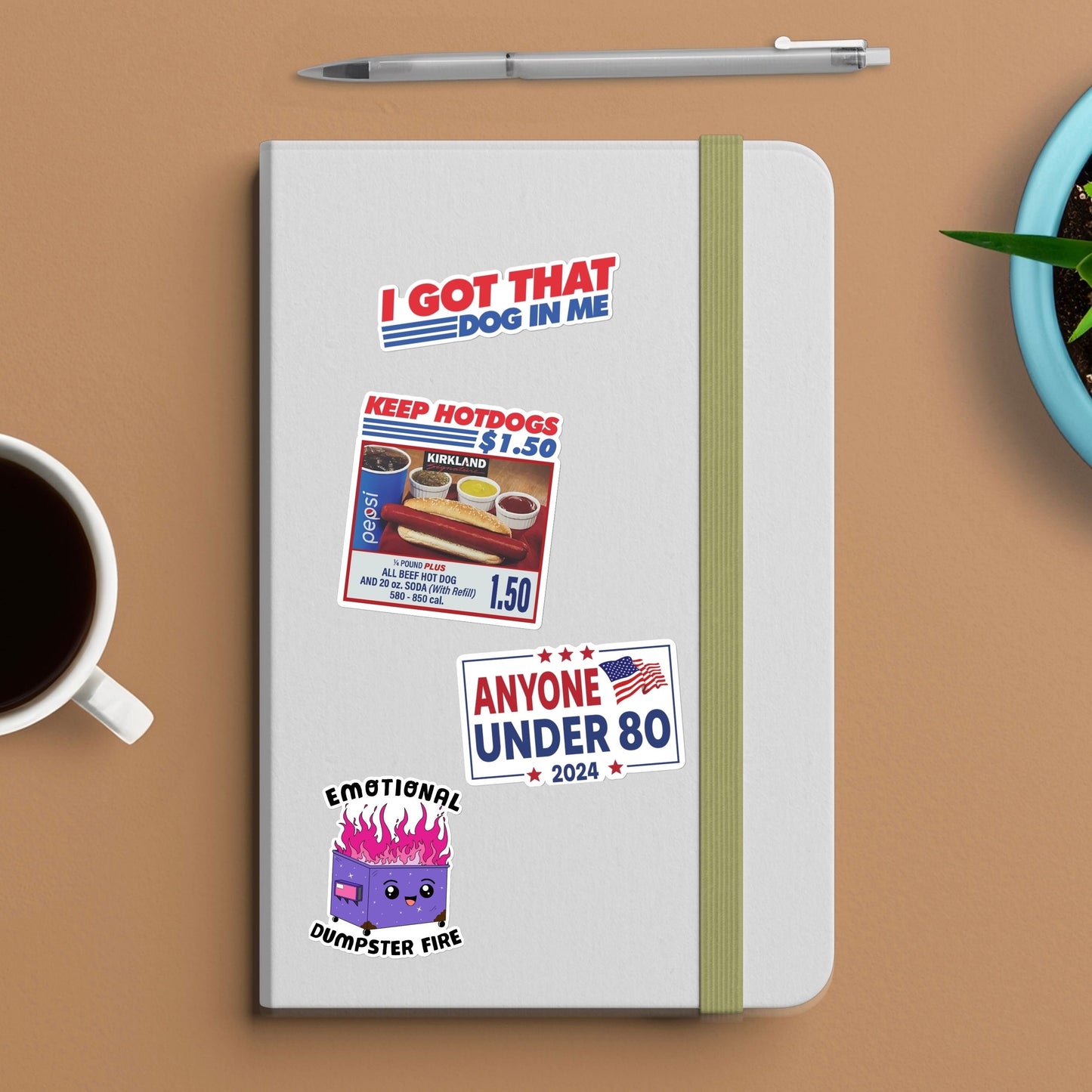 I got that dog in me - funny stickers - hot dog meme sticker for laptop, water bottle, phone, vinyl sticker, weatherproof, dawg, skateboard