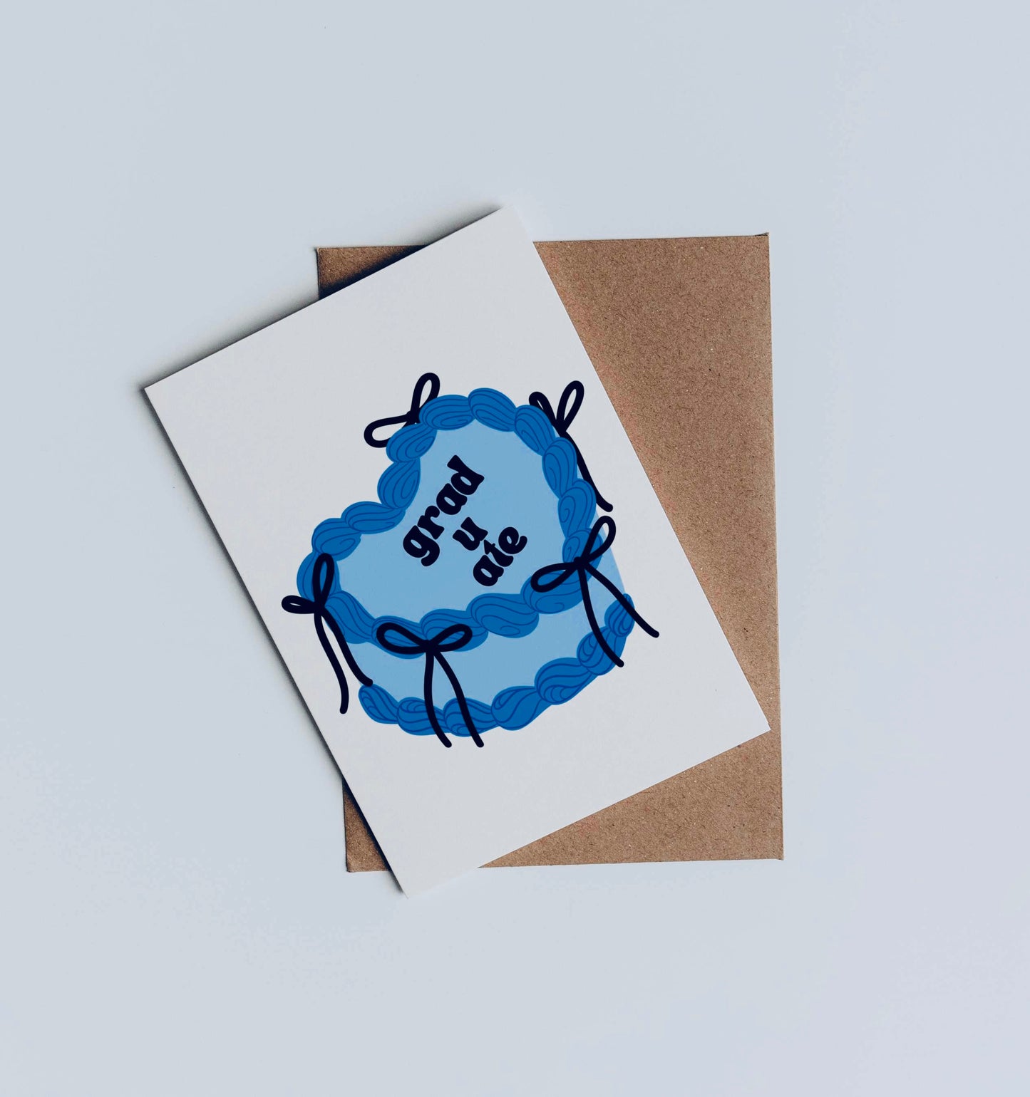 2025 Grad-U-Ate Cake (Blue) - Graduation Cards / Greeting Cards