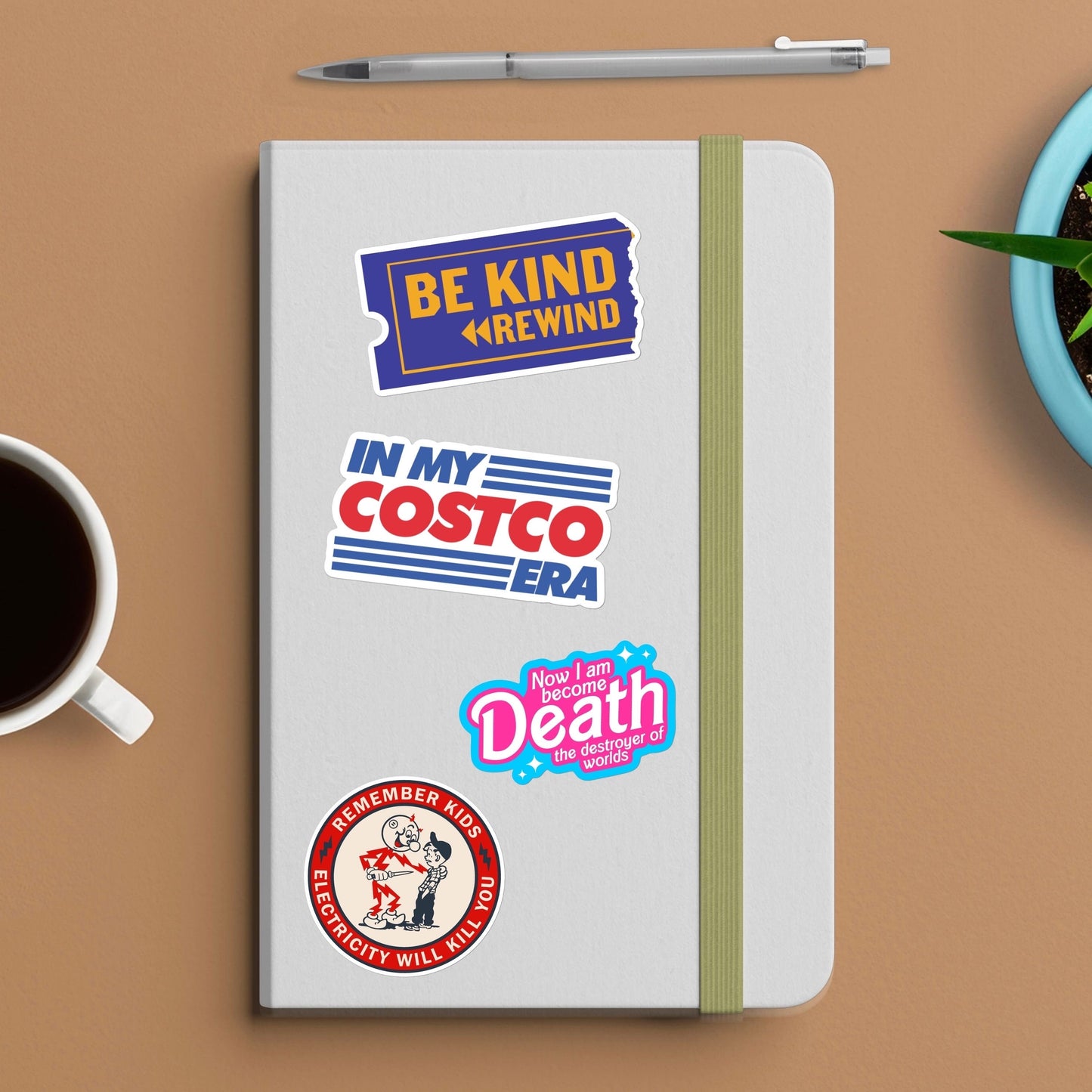 Reddy kilowatt, remember kids electricity will kill you, vintage funny sticker decal, nostalgic gifts, for water bottle, laptop, skateboard