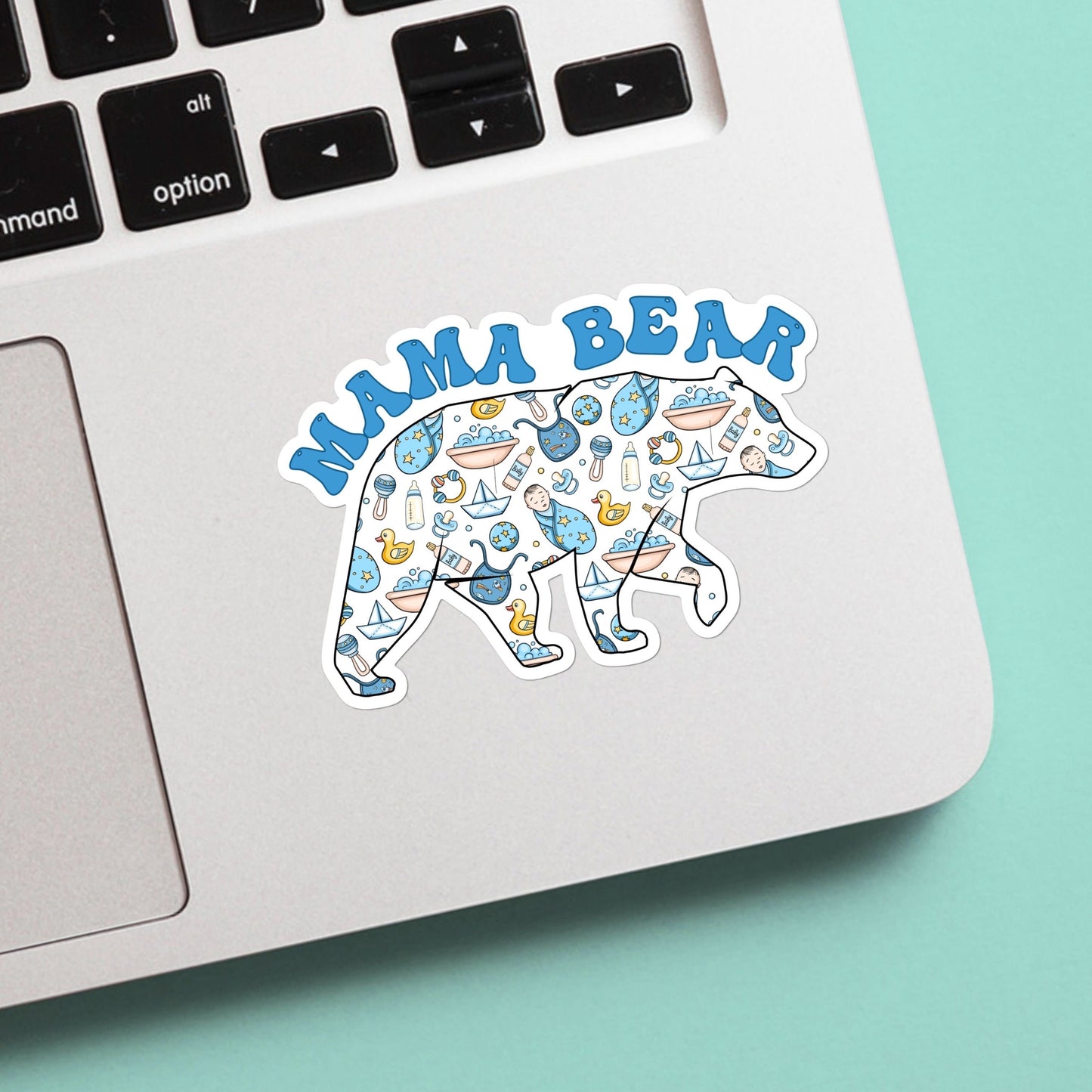 Mama bear boy mom  sticker - funny, mental health decal for laptop, water bottle, hydroflask, gift for him and her, mom, mama bear