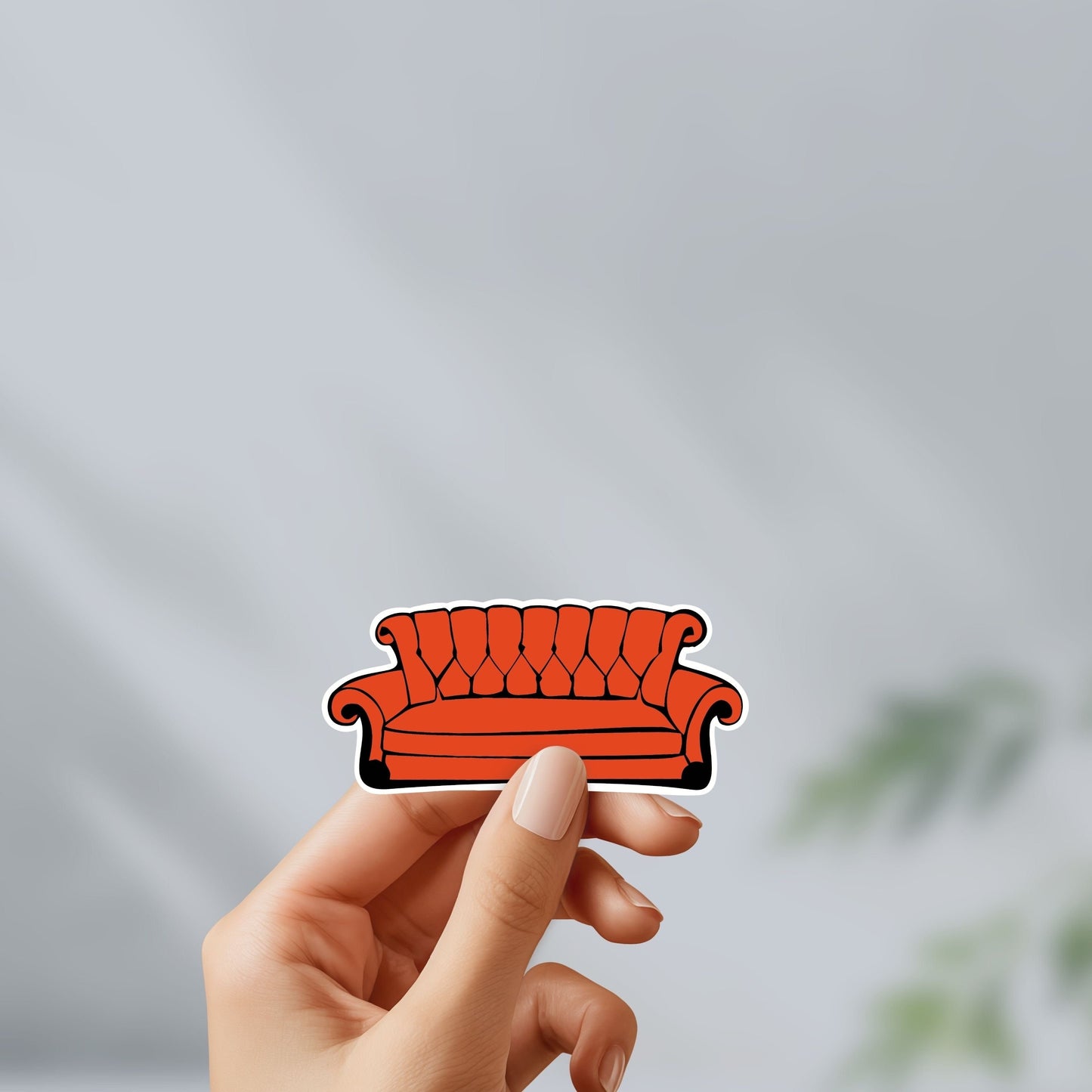 Tv couch sticker, central p couch, custom handmade, weatherproof and vinyl sticker, laptop sticker, best friends