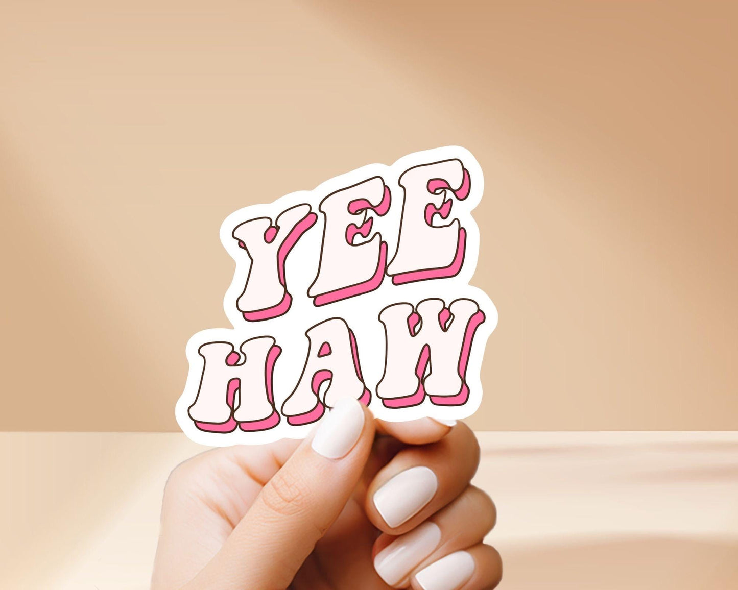 Yee Haw Sticker - Cute, Colorful, Fun Floral Stickers, Great for Water Bottles, Gifts for Him and Her