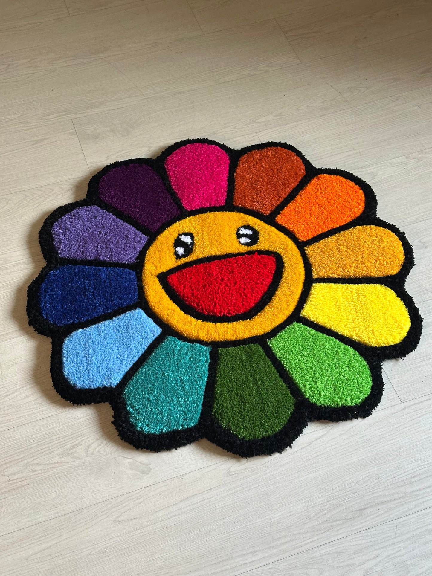 Rainbow Smile Tufted Rug - Custom Handmade Rug And Home Decor
