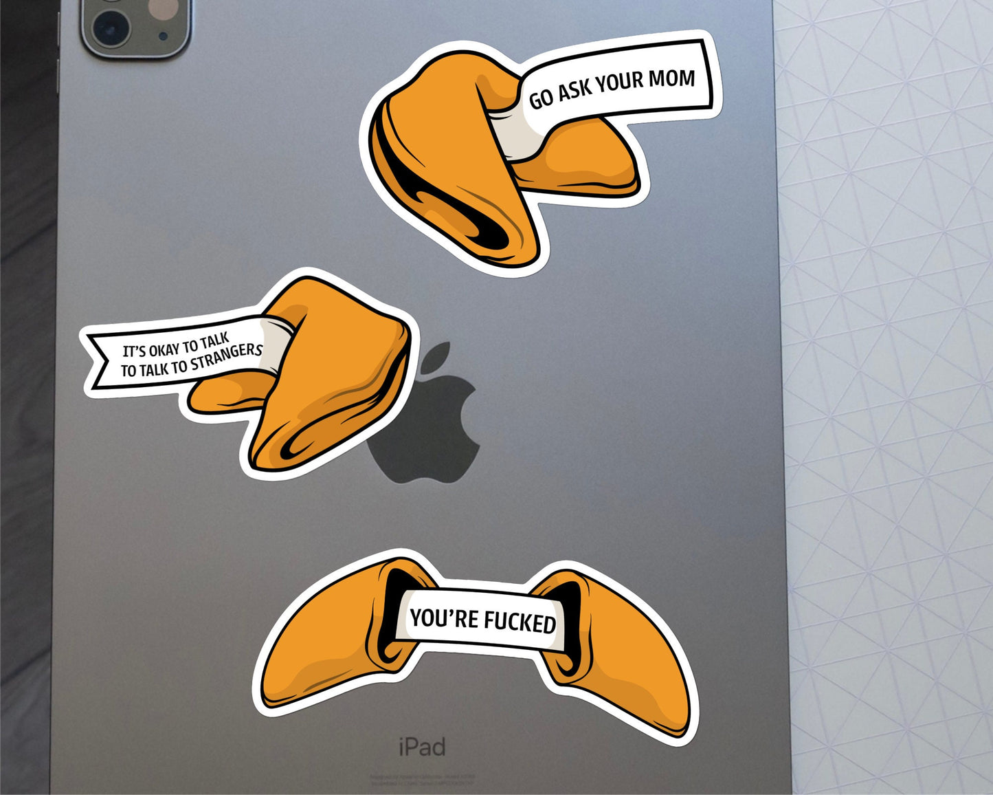 Fortune Cookie Sticker, You're F**ked Sticker, Meme Sticker, Food stickers, Funny Sticker, For Laptop, Water Bottle
