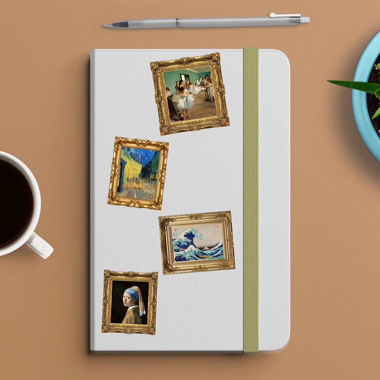 Vincent van gogh's cafè terrace at night sticker - for art lovers, water bottle, cellphone, case, laptop, weatherproof, vinyl