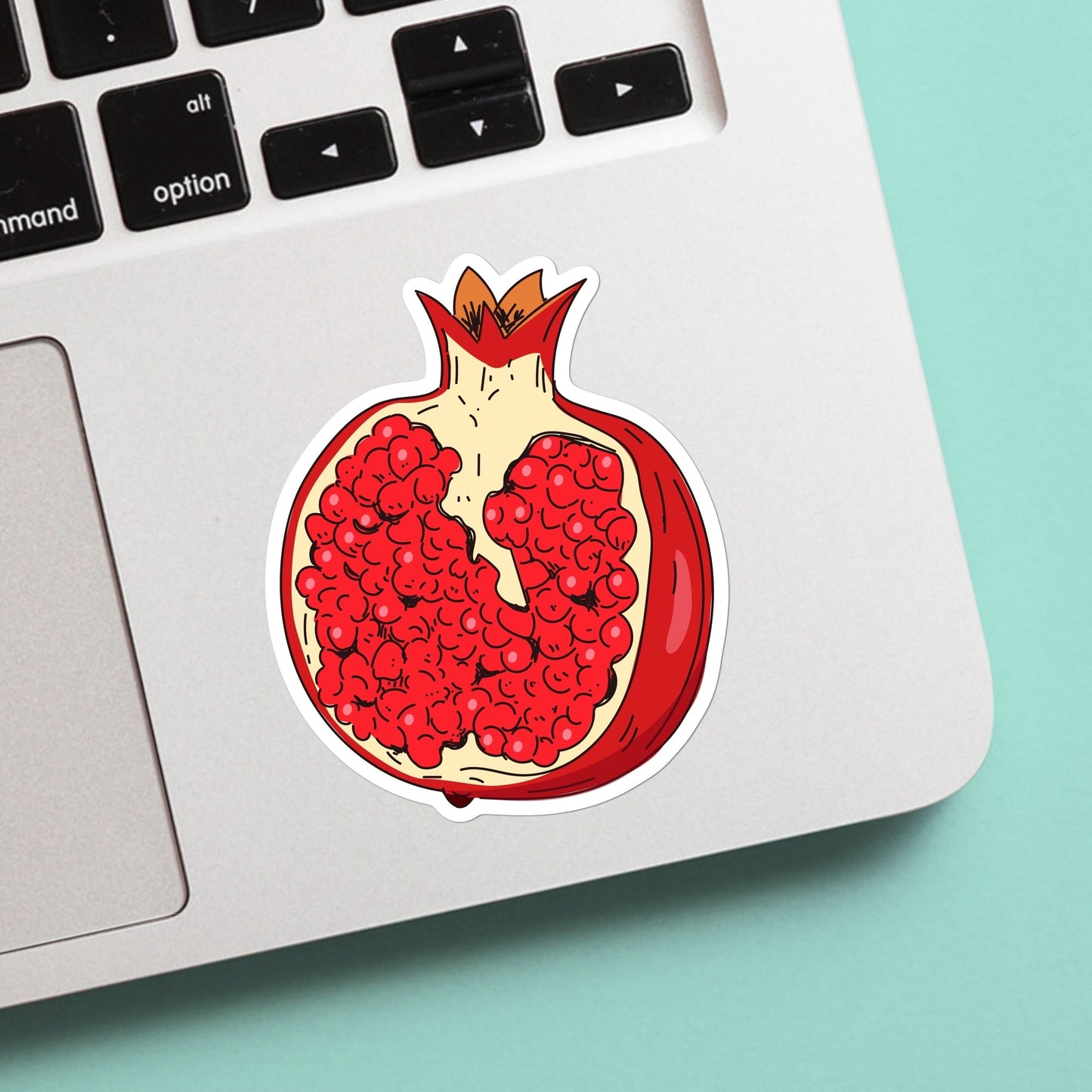 Pomegranate Hand Drawn Good Luck Sticker - Armenian Stickers, Cute, Fruit Decal, Great Gift for him and her, Vinyl Sticker
