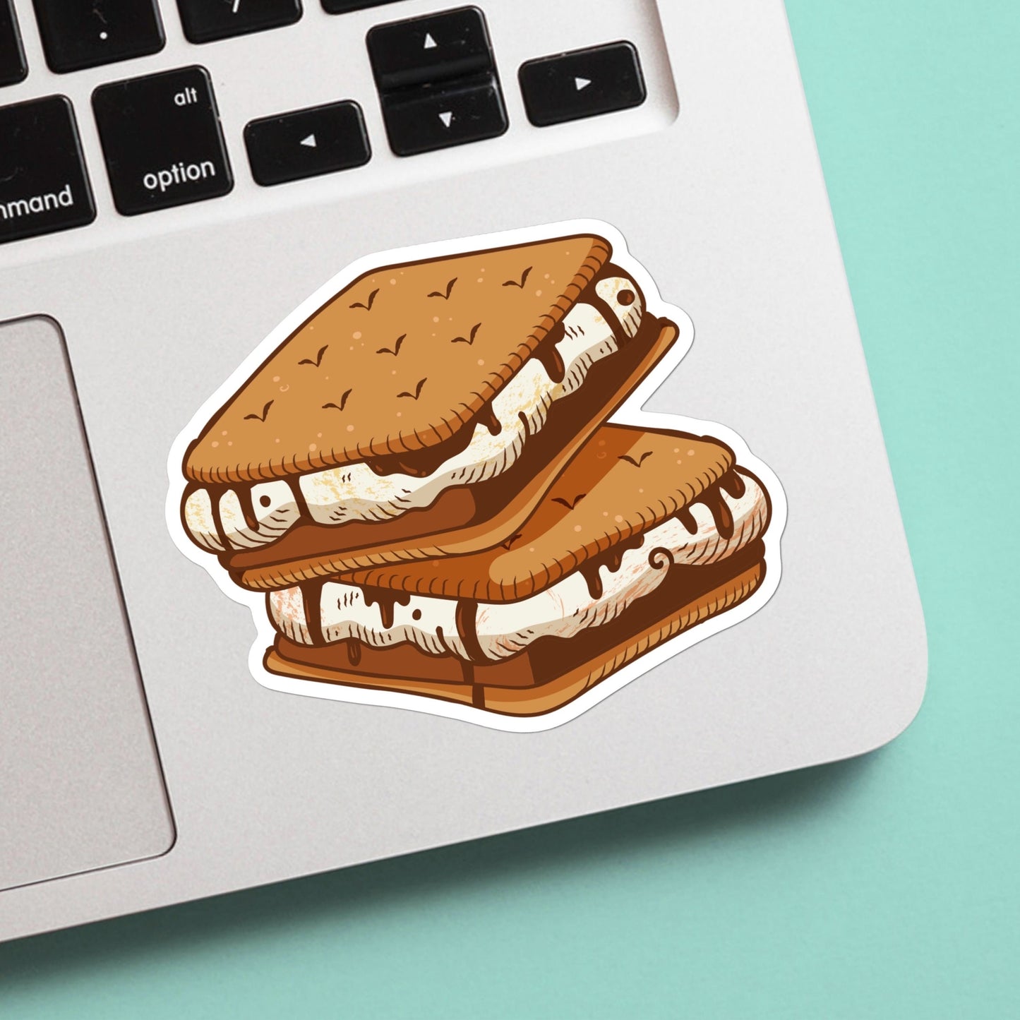 S’mores Hand Drawn Sticker - Fun Stickers, Cute, Decal, Great Gift for him and her, Vinyl Sticker