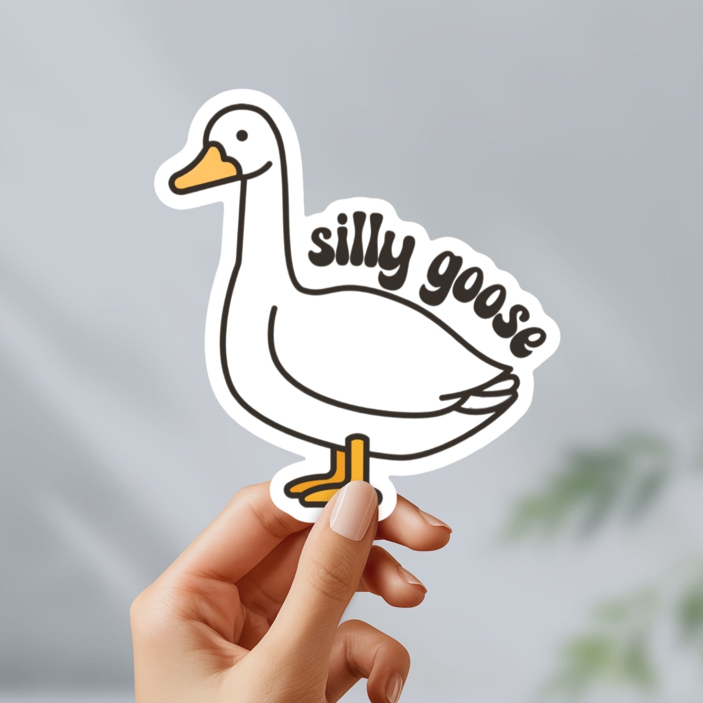 Silly goose sticker | silly goose, silly goose sticker, funny meme vinyl sticker for laptop, stanley, hardhat, skateboard, notebook