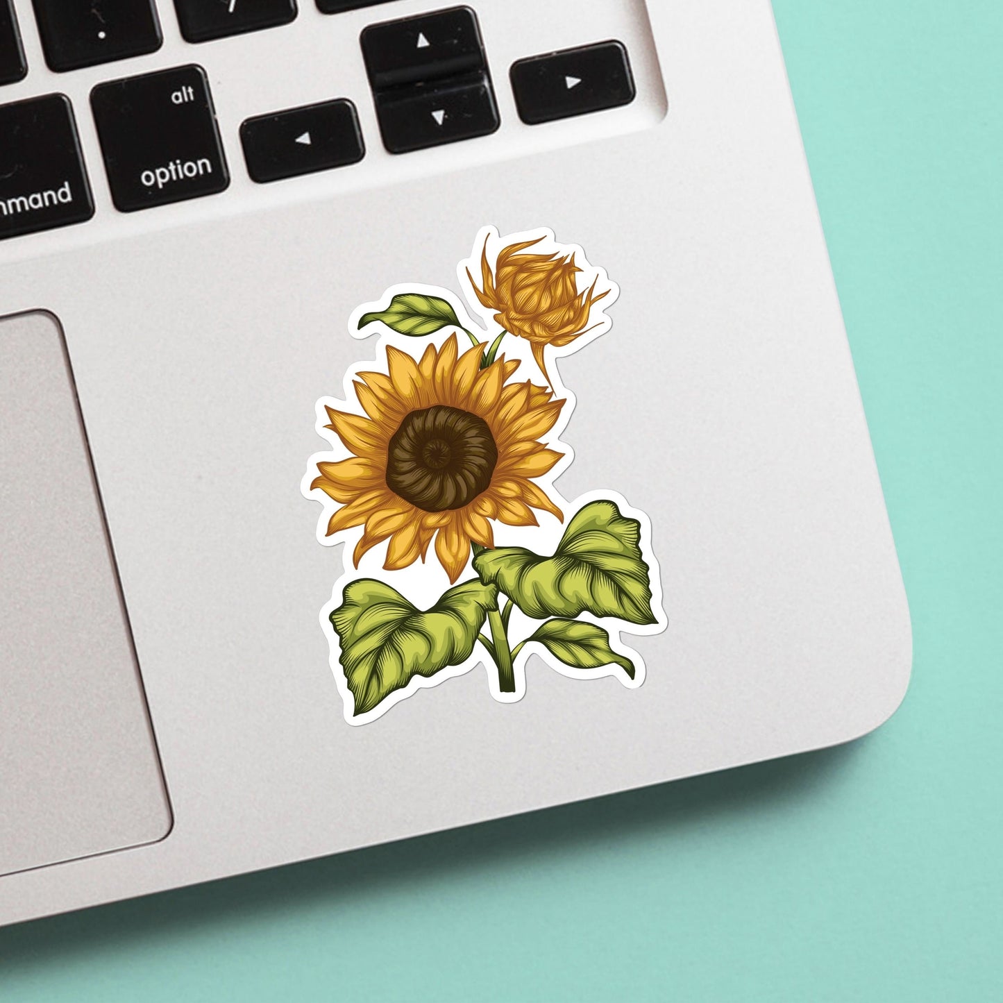 Sunflower Hand Drawn and Handmade Sticker - Cute, Colorful, Fun Floral Stickers, Great for Water Bottles, Laptops, Gifts for Him and Her