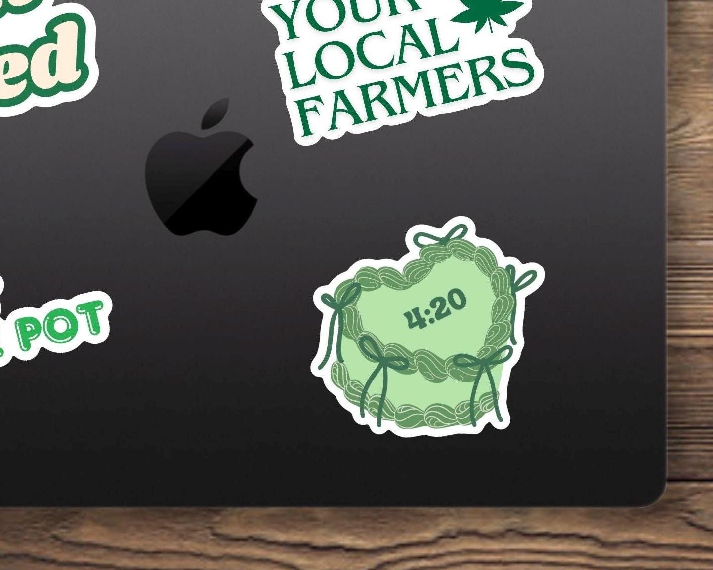 420 Decorative Cake Weed Sticker - Marijuana, Weed, Pothead, Funny Sticker, Gift for Him and Her, Cute, Minimalist, 420 Friendly, Funny