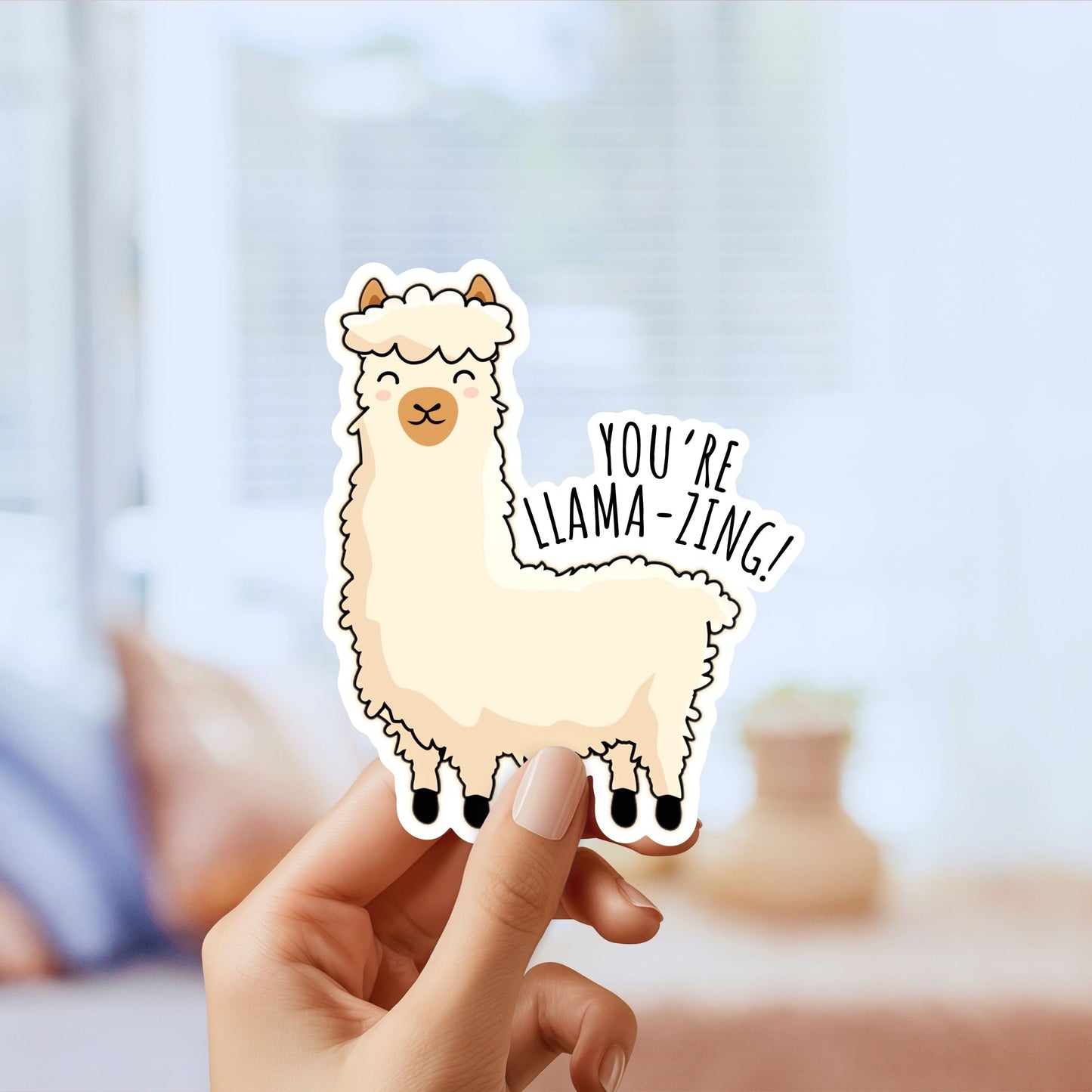 You’re Llama-Zing Sticker, funny stickers, vinyl stickers, laptop sticker, weatherproof, gift ideas, mental heath awareness