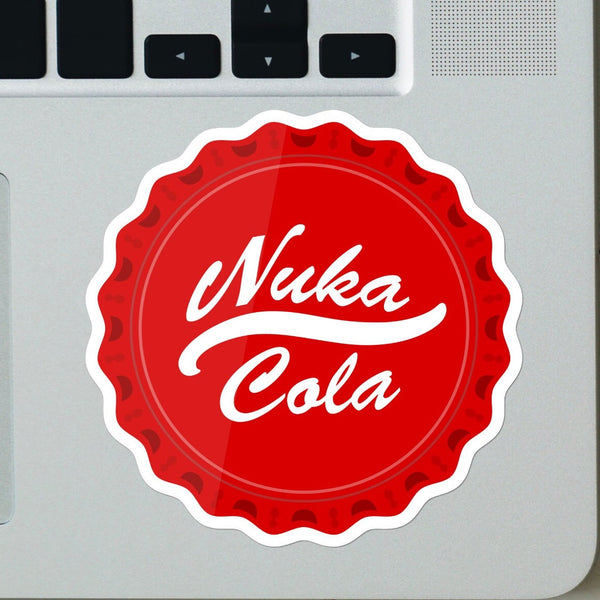Nuka Cola Bottle Cap Sticker - For Gamers, Gifts for him and her, for Laptop, Water Bottle, Skateboard, CellPhone, Vault Dwellers, Wasteland