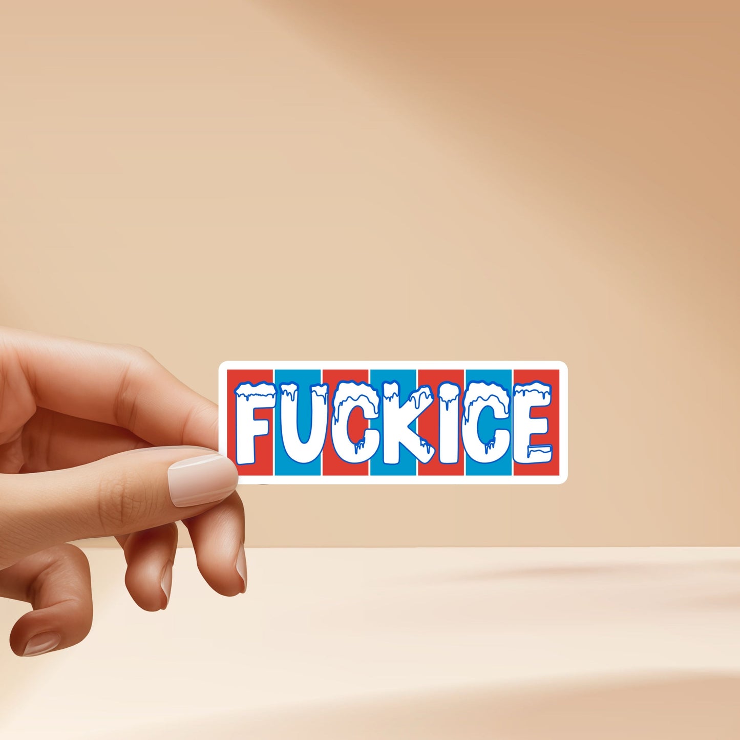 Fuck Ice Sticker - High Quality, Vinyl with protective laminate. Handmade in Southern California.