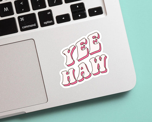 Yee Haw Sticker - Cute, Colorful, Fun Floral Stickers, Great for Water Bottles, Gifts for Him and Her