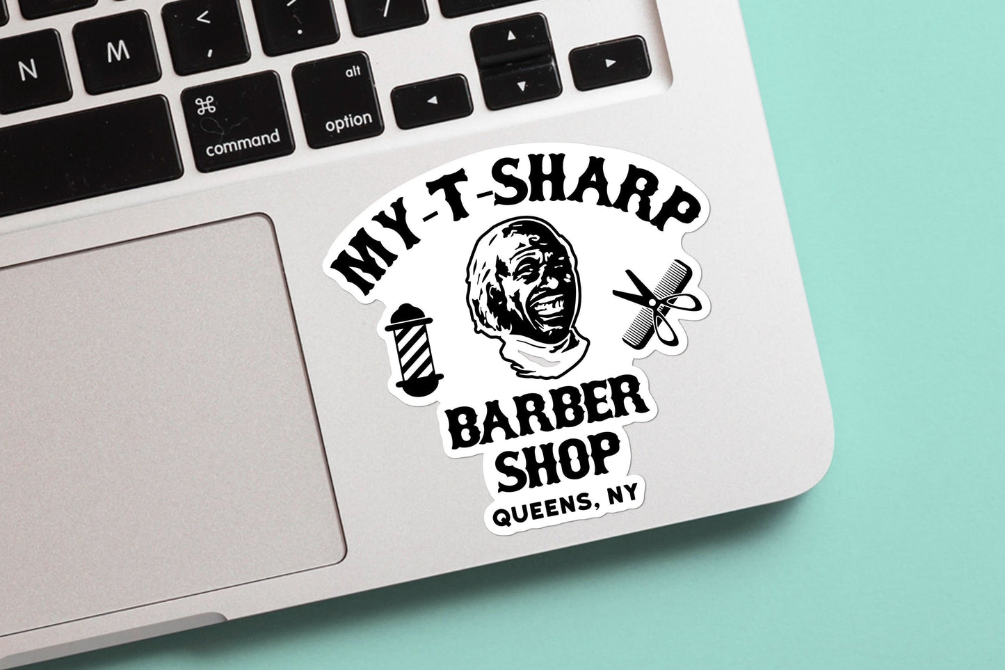 Coming To America Sticker  My T-Sharp Barber Shop Sticker - Funny Stickers, Vinyl Decal, Gift for him and Her, Queens NY
