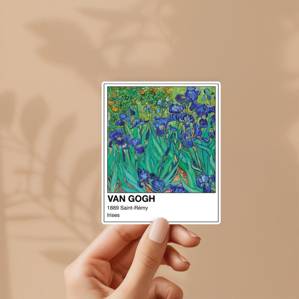 Van Gogh Starry Irises Pantone Sticker - France - Cool Art Fan Gift, Unique Gift for Him and Her