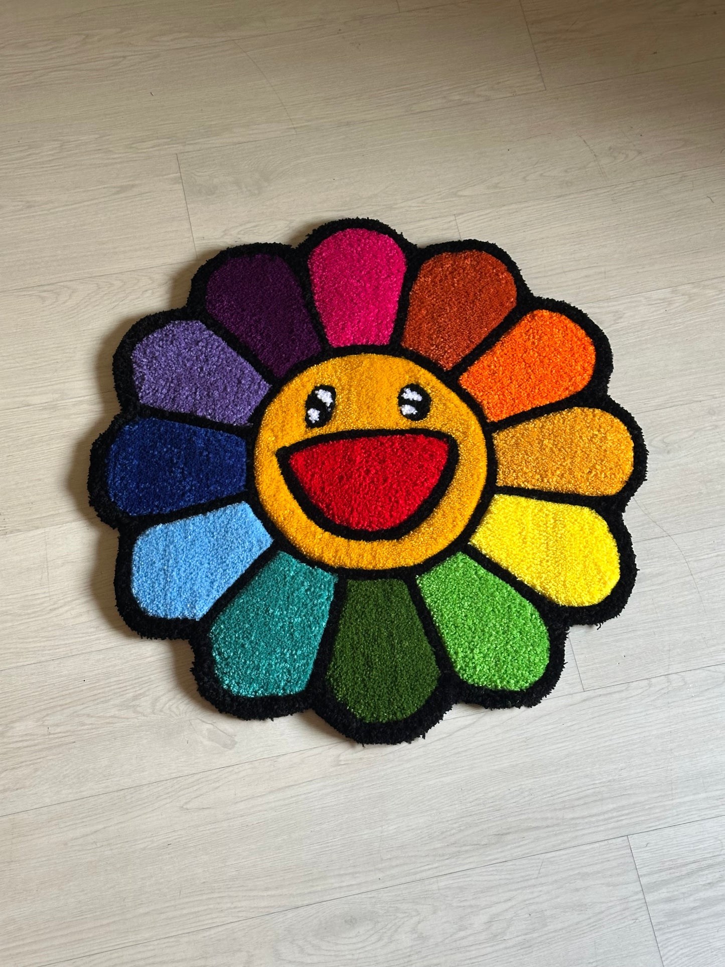 Rainbow Smile Tufted Rug - Custom Handmade Rug And Home Decor