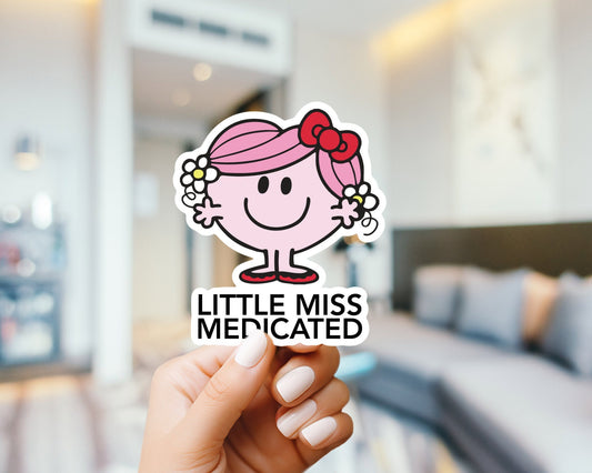 Little miss mental health sticker, funny stickers, vinyl stickers, laptop sticker, weatherproof, gift ideas, mental heath awareness