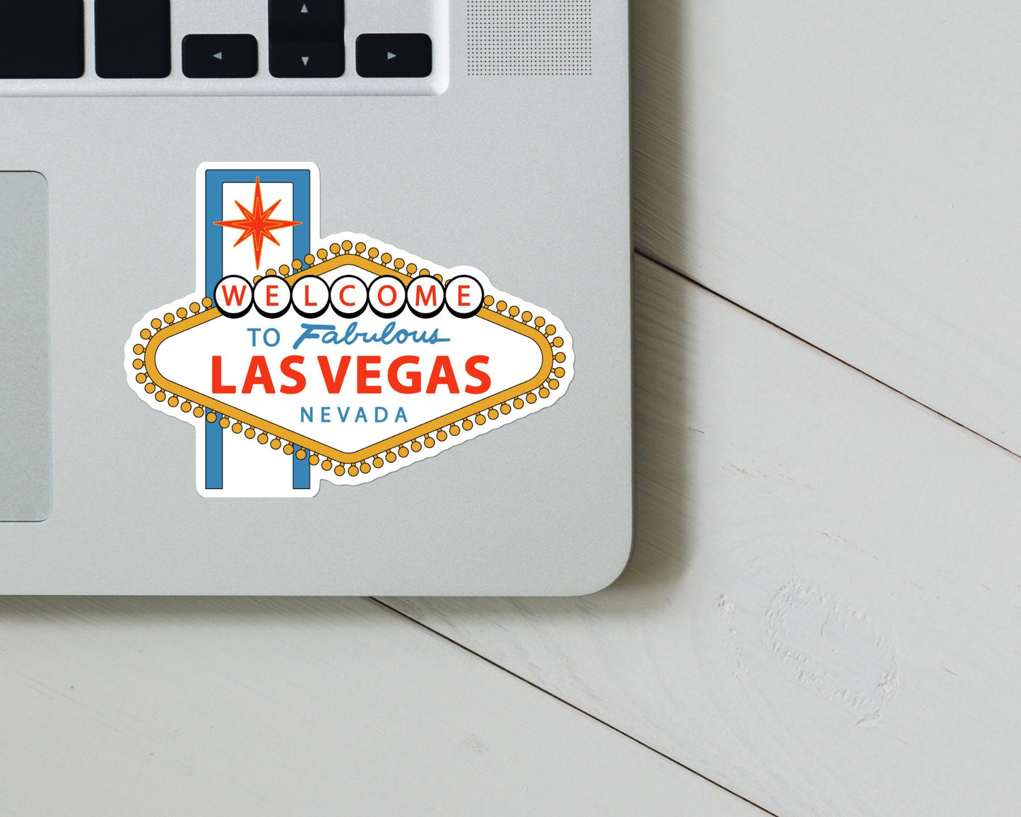 Las Vegas Famous Road Sign Sticker - Famous Signs, Vinyl Sticker, For Laptop, Water Bottle, Gift for him and her