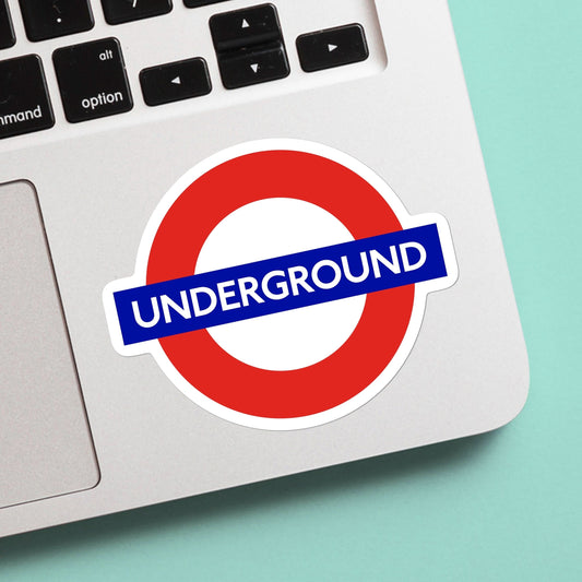 London Underground Sign Sticker - Famous Signs, Vinyl Sticker, For Laptop, Water Bottle, Gift for him and her