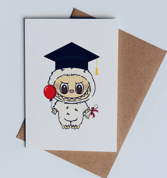 Labubu Soymilk Graduate 2025 - Graduation Cards / Greeting Cards