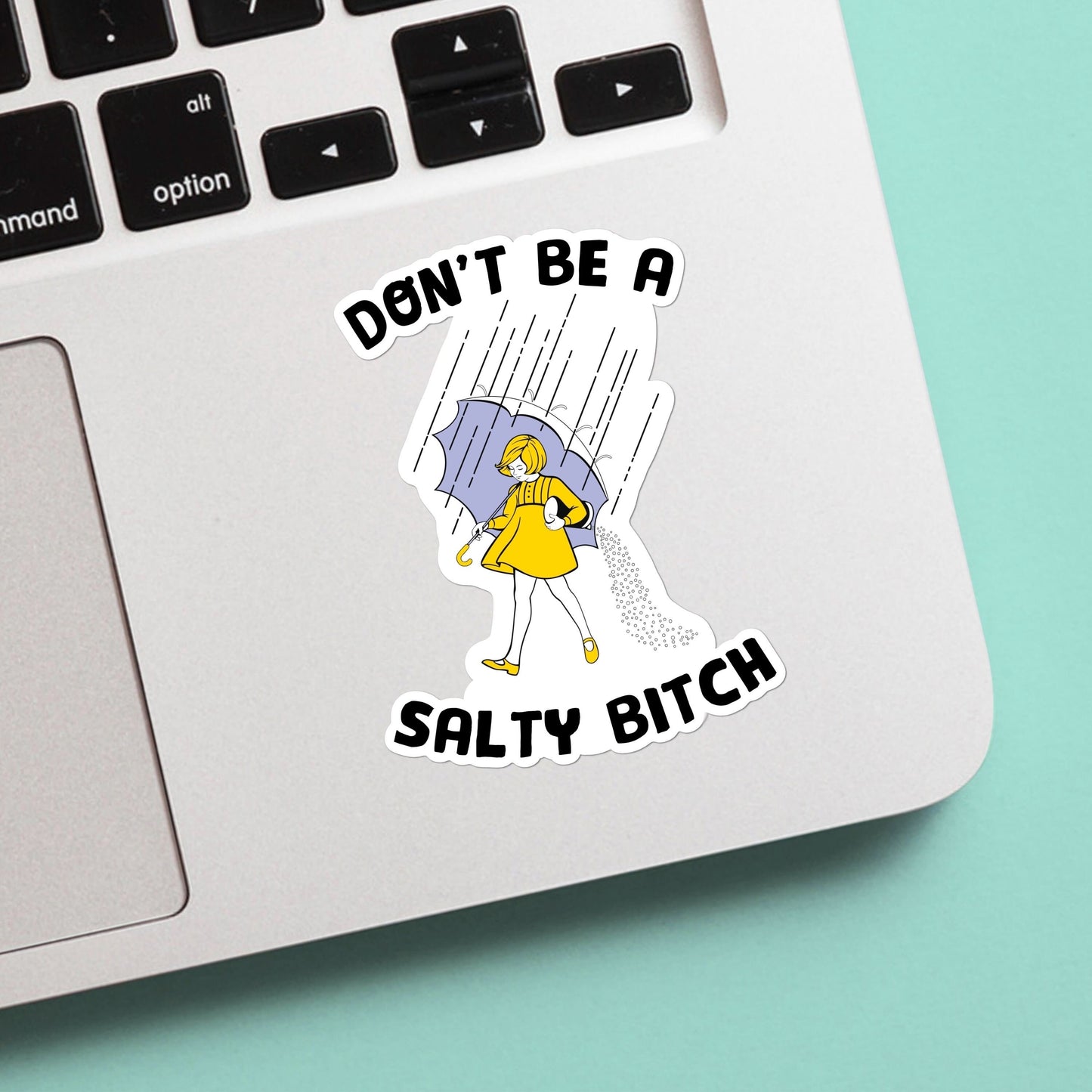 Don’t be a salty bi**h sticker - meme sticker, water bottle, laptop, vinyl, weatherproof, meme sticker, nostalgia, funny, unique gift.
