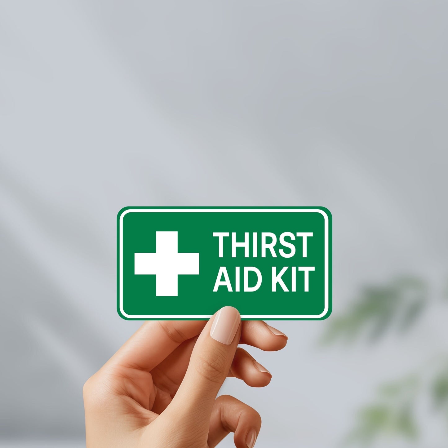Thirst aid kit sticker - bed bath beyond, water bottle, laptop, vinyl, weatherproof, meme sticker, nostalgia, funny, unique gift.