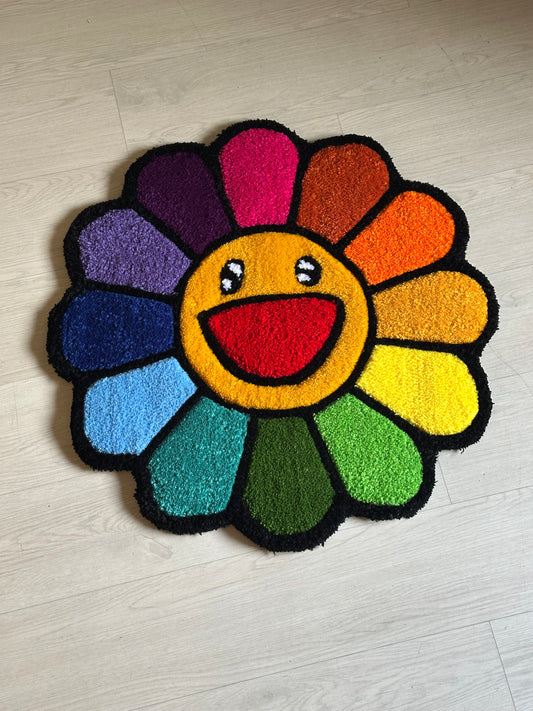 Rainbow Smile Tufted Rug - Custom Handmade Rug And Home Decor