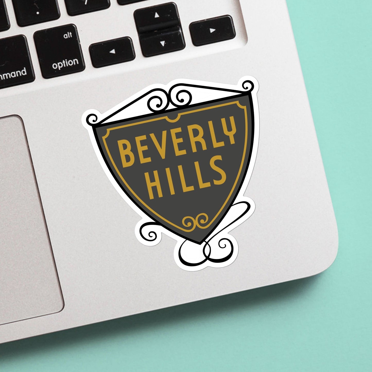 Beverly Hills Hotel Sign Sticker - Famous Signs, Vinyl Sticker, For Laptop, Water Bottle, Gift for him and her