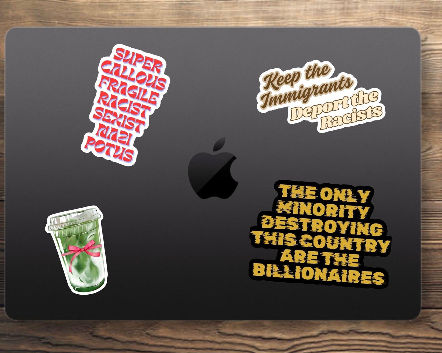 The Only Minority That’s Destorying This Country Are the Billionaires - Vinyl Sticker, Weatherproof, great for laptop, water bottles