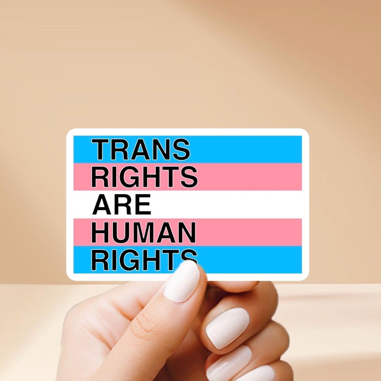 Trans Rights Are Human Rights Sticker | lgbtq+, diversity, equity, inclusion, social justice | high quality vinyl sticker