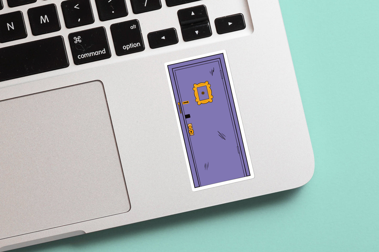 Friends Monica and Rachel Door Picture Frame - funny sticker for fans of friends tv show - for laptop, water bottle, gift for him and her