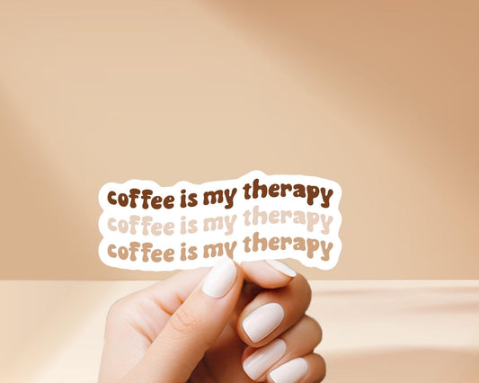 Funny emotional support iced coffee sticker - vinyl sticker laptop illustrated | coworker gift, coffee lover sticker gift