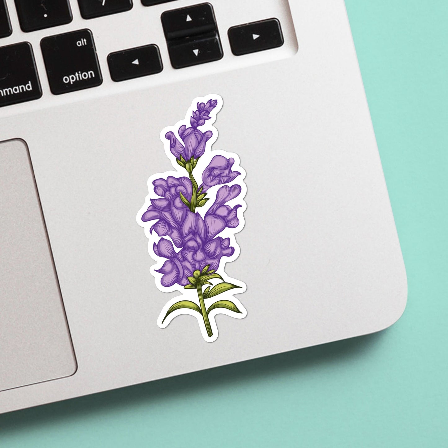 Sage Flower Hand Drawn and Handmade Sticker - Cute, Colorful, Fun Floral Stickers, Great for Water Bottles, Gifts for Him and Her
