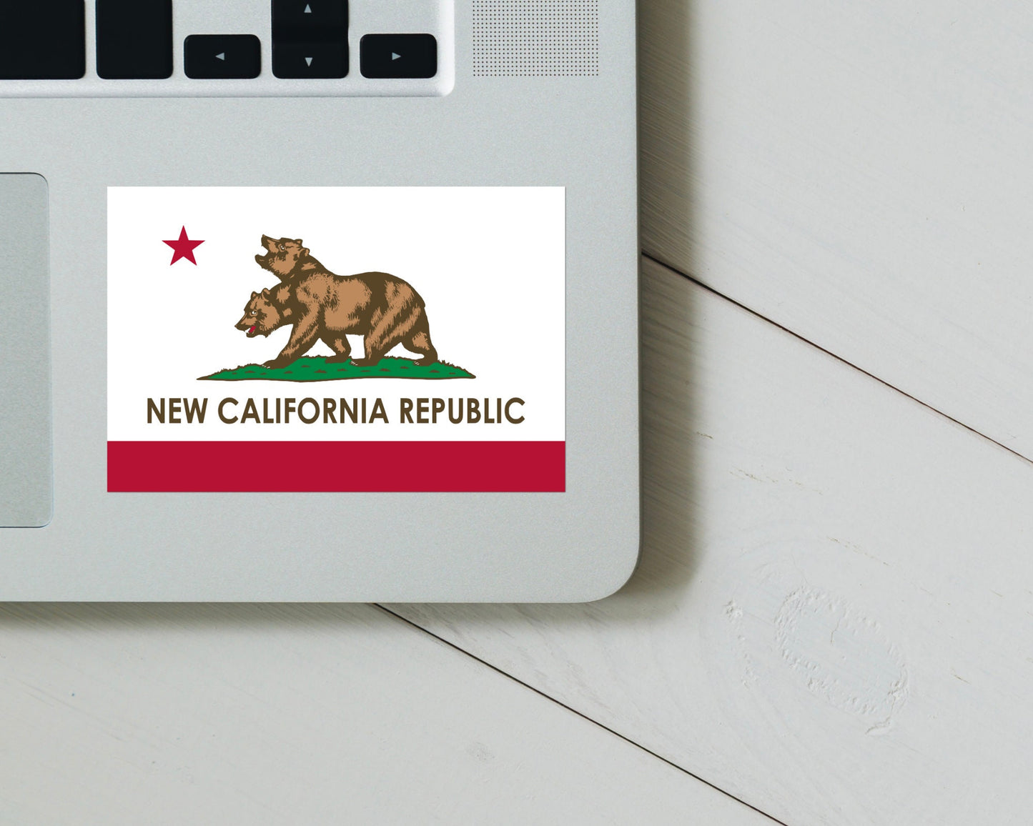 New California Republic Flag Sticker - Vault-Dweller, Gamer Nerd, Gifts for him and her, for Water Bottle, Laptop, Cellphone Case