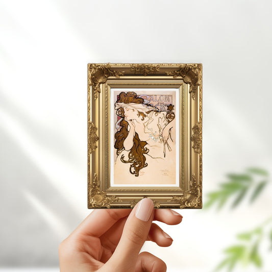 Salon des cent poster (1896) by alphonse maria mucha sticker - for art lovers, water bottle, cellphone, case, laptop, weatherproof, vinyl