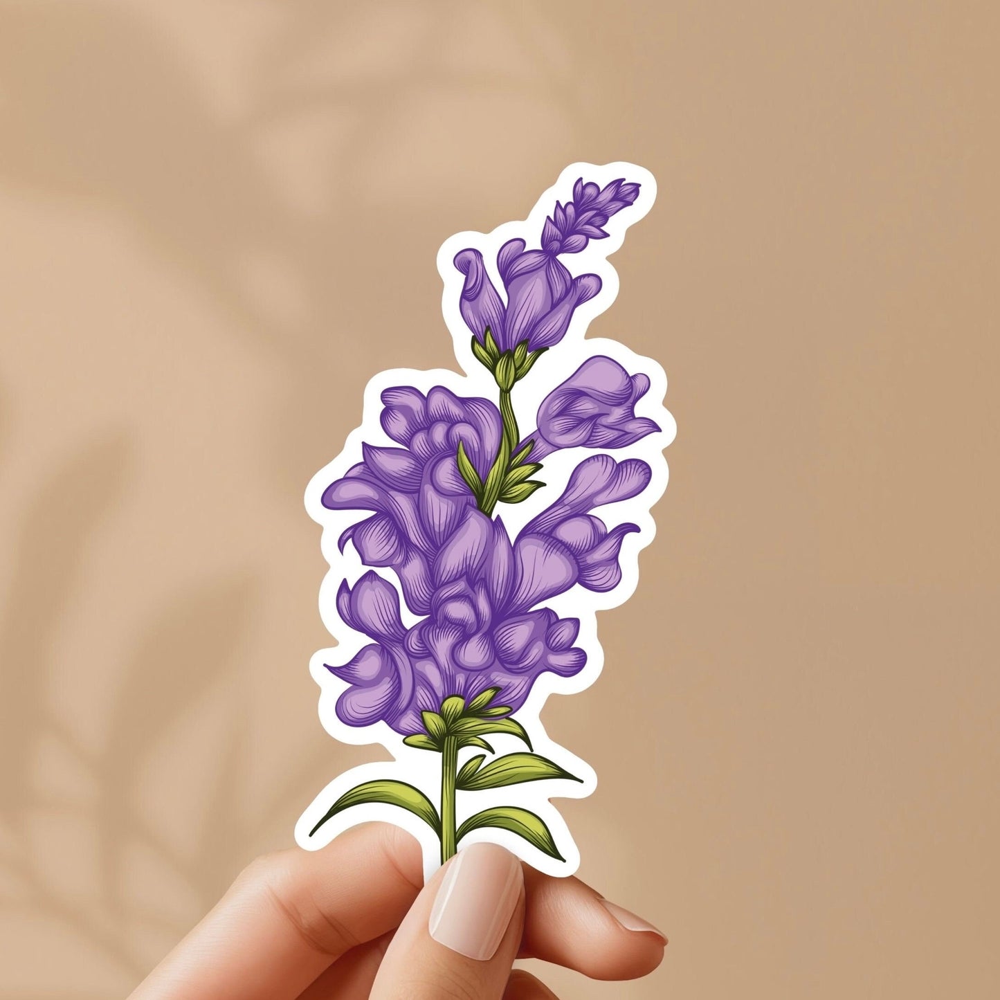 Sage Flower Hand Drawn and Handmade Sticker - Cute, Colorful, Fun Floral Stickers, Great for Water Bottles, Gifts for Him and Her