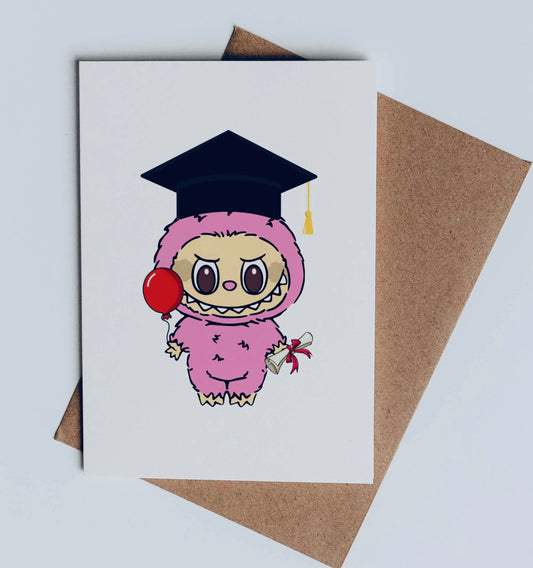 Labubu Lychee Berry Graduate 2025 - Graduation Cards / Greeting Cards