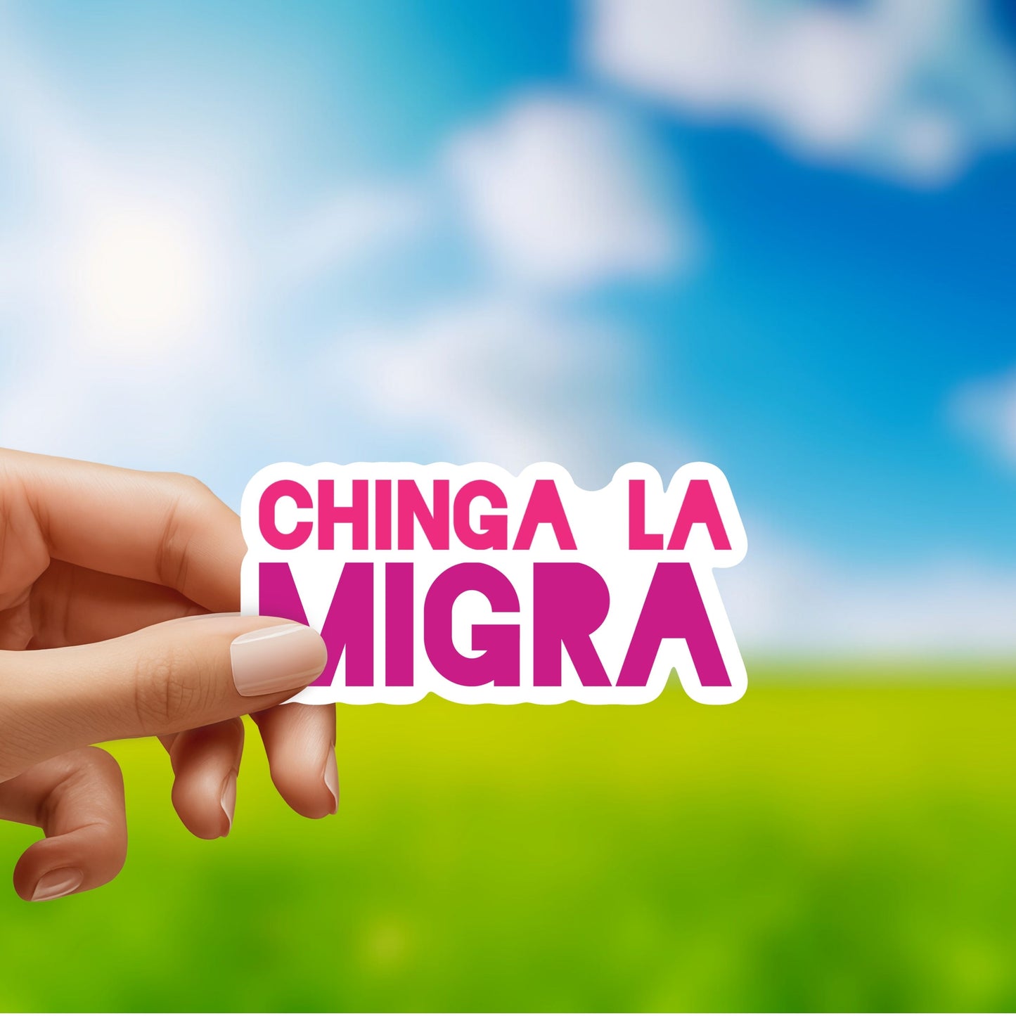 Chinga La Migra Sticker - High Quality, Vinyl with protective laminate. Handmade in Southern California