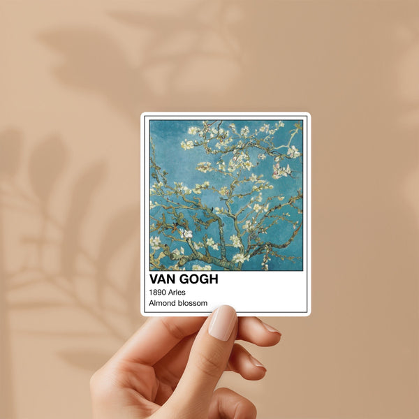 Van Gogh Almond Blossoms Pantone Stickers - Arles, France - Cool Art Fan Gift, Unique Gift for Him and Her