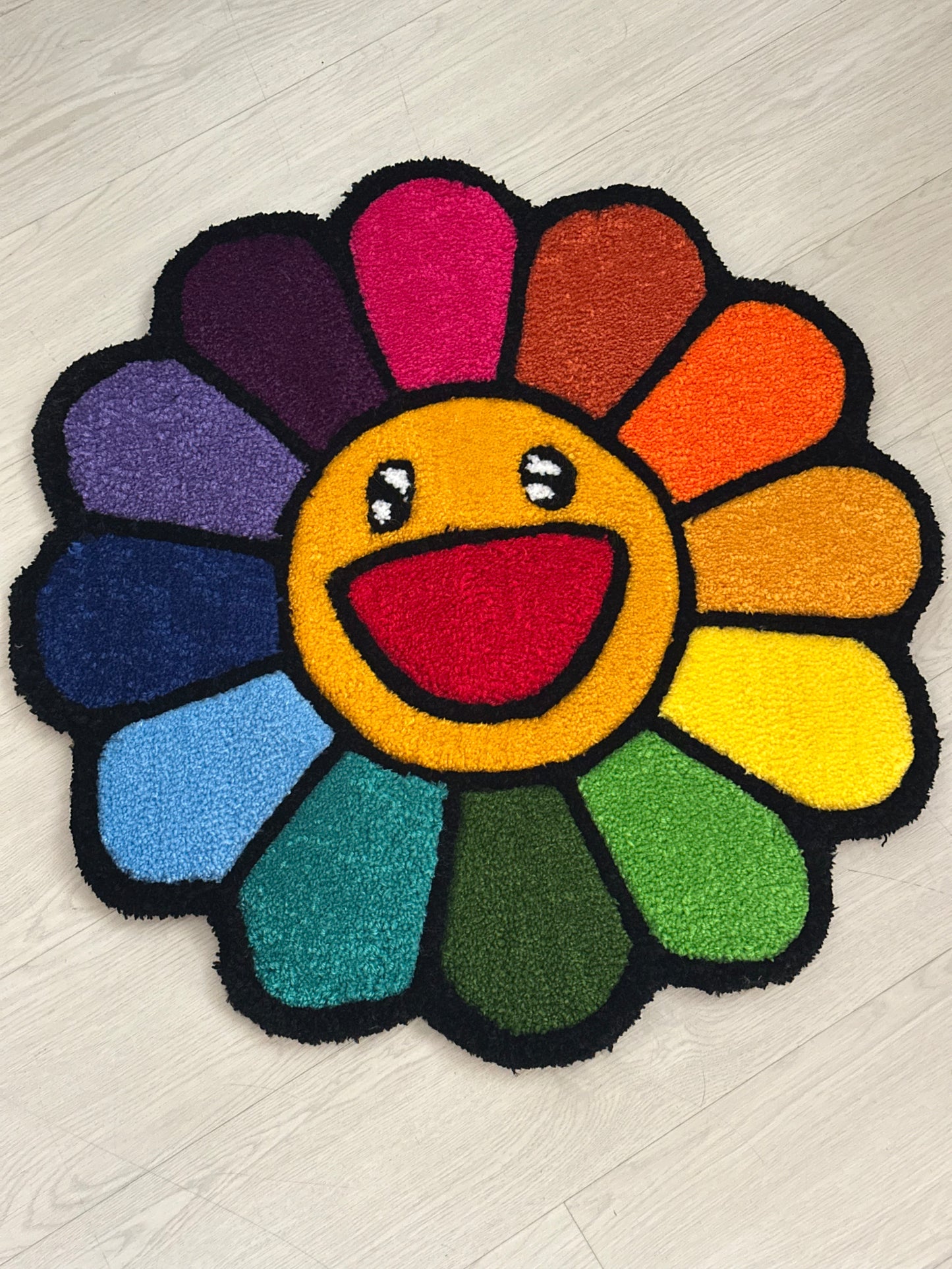 Rainbow Smile Tufted Rug - Custom Handmade Rug And Home Decor
