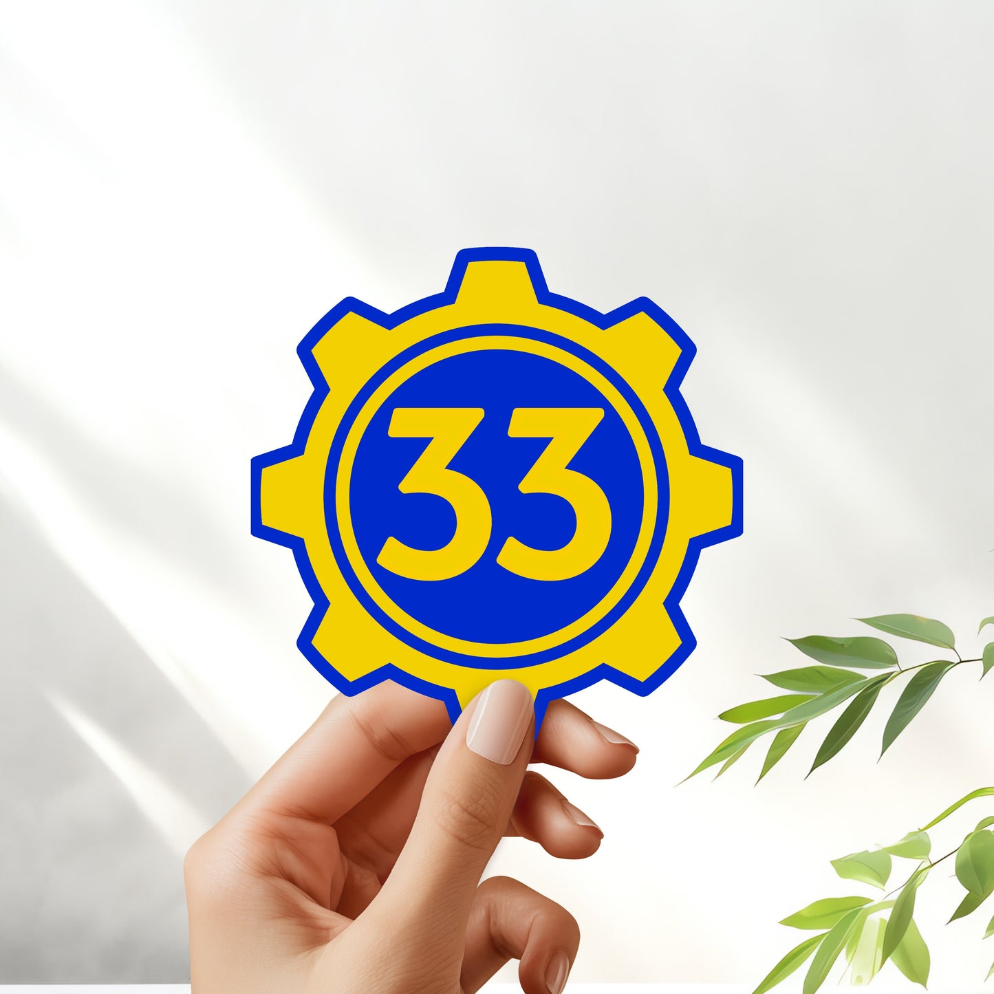 Vault-Tec Vault 33 Logo - Vault-Tec Industries, Vault-Dweller, Gamer Nerd, Gifts for him and her, for Water Bottle, Laptop, Cellphone Case